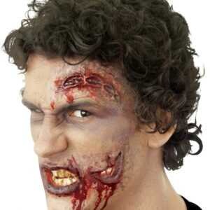 Klaffende Zombie Wunde für Halloween & Zombie Walk