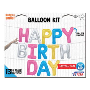 Happy Birthday Buchstaben Folienballons   Geburtstagsschriftzug zum