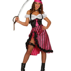 Pinkes Piratin Kostüm   Aufreizendes Kostüm  L