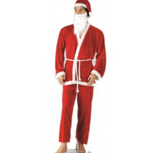 Santa Claus Kostüm mit Bart   Preiswerte Nikolaus Verkleidung