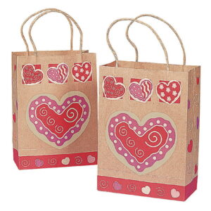 12 St. Herz Motiv Papier-Geschenktüten  Romantische