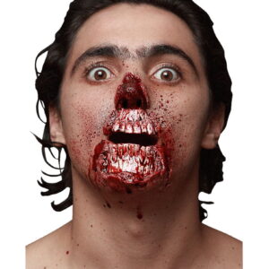 Zombie Gesichtswunden-Applikation 2-tlg. Make-up Effekt