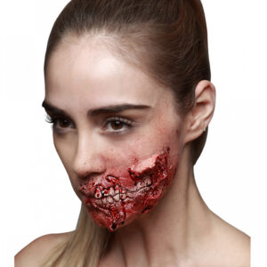 Zombie Kieferfraß Latexwunde Halloween Make-Up