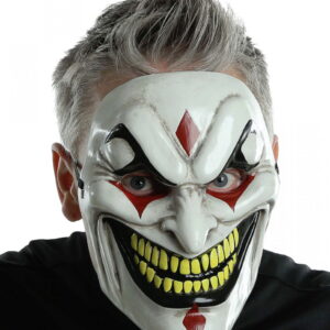 Evil Jester Clownmaske  Faschings Halbmaske