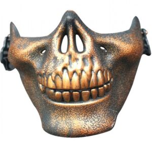 Totenkopf Halbmaske bronze Halloween Maske