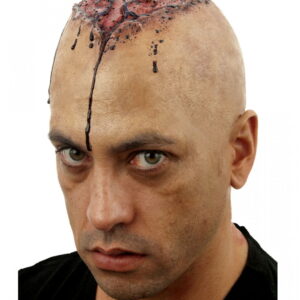 Braindead  Gehirn Glatzenfolie Zombie Makeup selber schminken