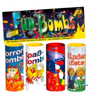 Tischfeuerwerk Fun Bombs 4er Set für Kinder