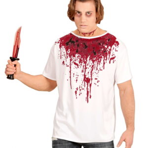 Blutiges Kostüm-Shirt  für Horror-Partys XL
