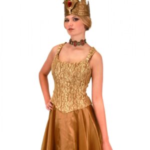 Bronzefarbene Königin Krone mit Rubin ✰ Kostümkrone