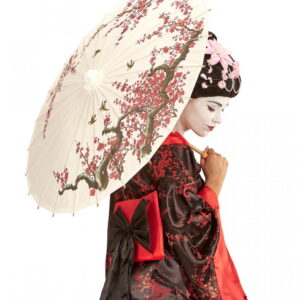 Reispapier Sonnenschirm asiatisch für Asia Kostüme