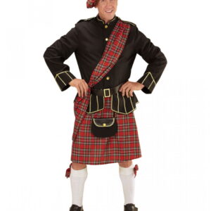 Schotten Highlanderkostüm mit Tasche für Fasching XXL