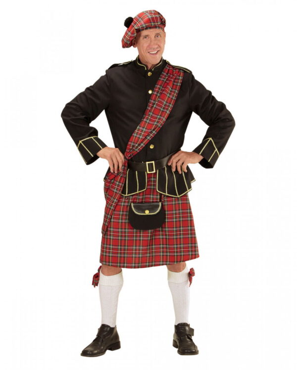 Schotten Highlanderkostüm mit Tasche für Fasching XXL
