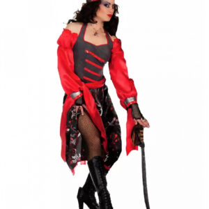 Totenkopf Piratin Kostüm Plus Size kaufen XXL /46