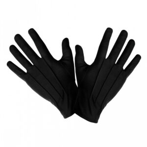 Unisex Handschuhe für Kostüme schwarz für Fasching