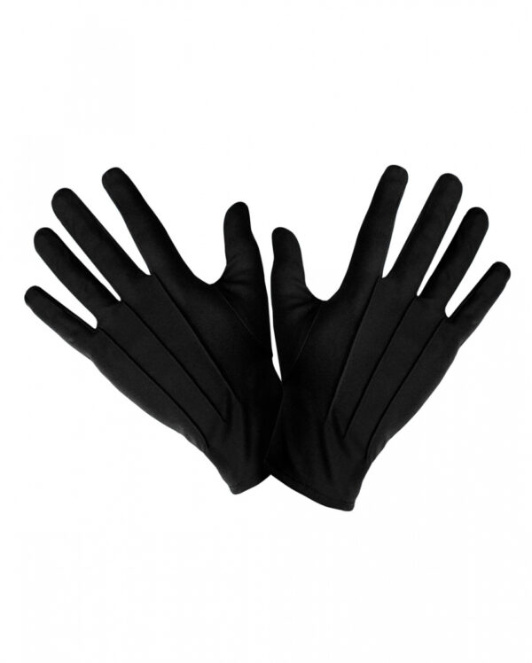 Unisex Handschuhe für Kostüme schwarz für Fasching