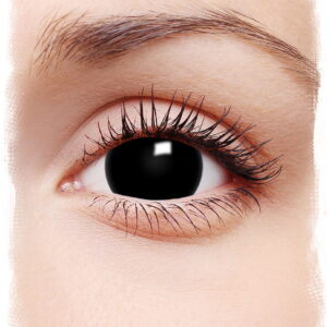 Schwarze Mini-Sclera Kontaktlinsen für Halloween