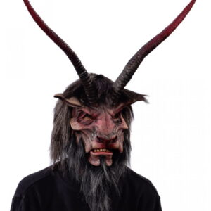 Krampus Maske mit Hörnern & Kunstfell jetzt kaufen