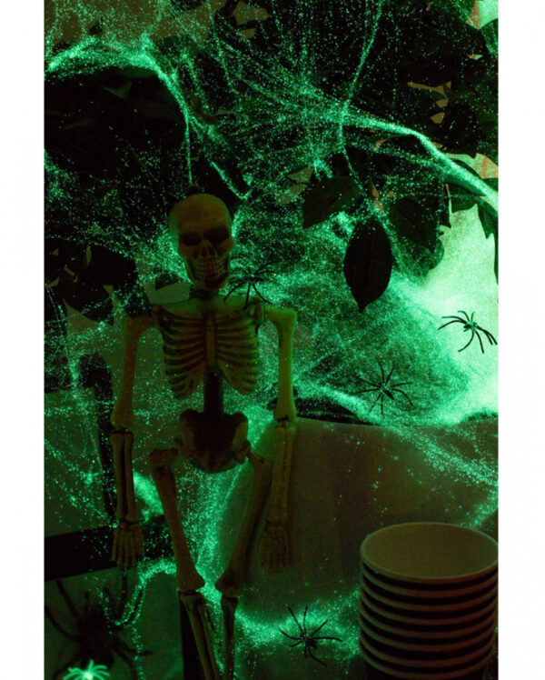 Glow in the Dark Spinnweben 100 g für Halloween