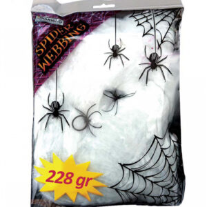 Künstliche Spinnweben 228g mit 2 Spinnen kaufen