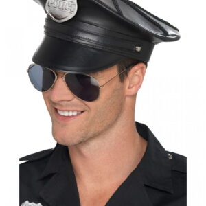 Polizeimütze US-Cop Officer als Kostümzubehör