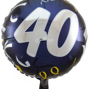 Ballon mit Zahl 40 schwarz-gold 45 cm  kaufen