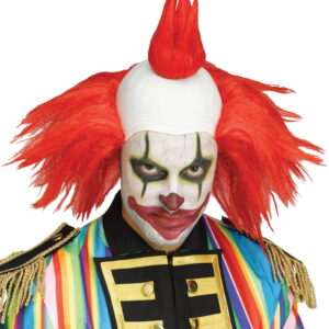 Twisted Horror-Clown Perücke rot  Kostümzubehör