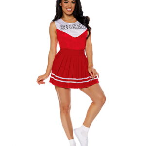 Cheerleader Kostüm rot für Fasching! XL
