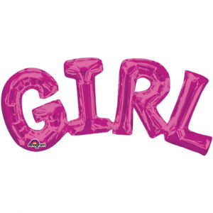 Pinker Schriftzug Girl Folienballon ❤