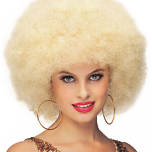 Blonde Deluxe Jumbo Afro Perücke  70ies Kostüme!