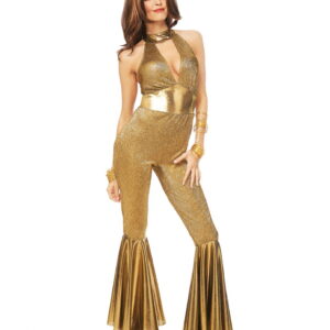 Goldenes 70s Disco Diva Kostüm bestellen L