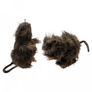 Haarige Deko Ratte 10 cm für Halloween kaufen