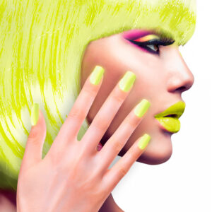 Airbrush Fingernägel Neon Gelb ➤ kaufen