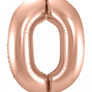Folienballon Zahl 0 Rose Gold jetzt online kaufen