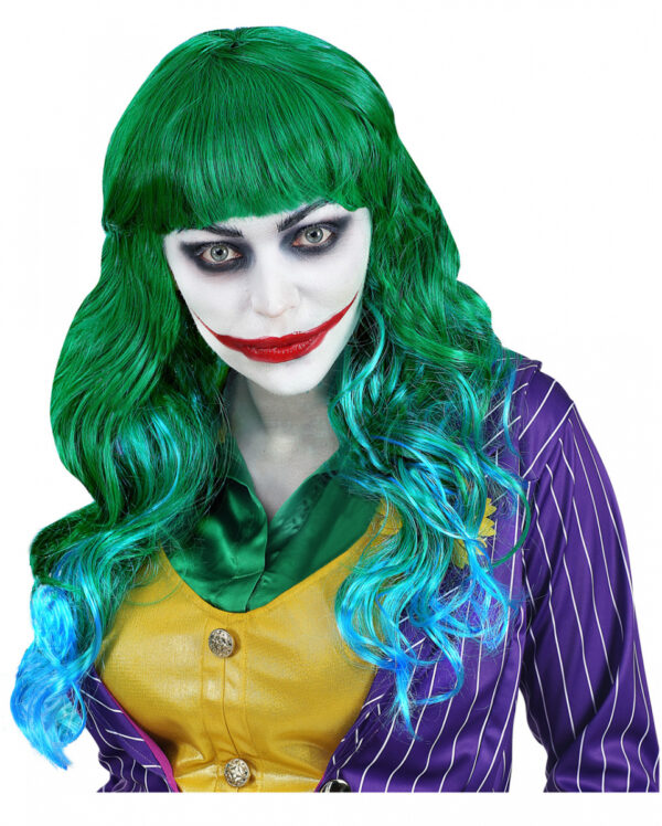 Evil Joker Langhaarperücke für Halloween