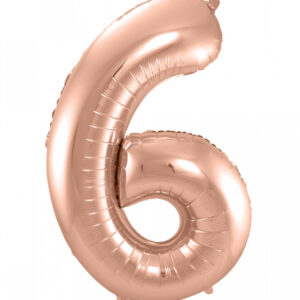 Folienballon Zahl 6 Rose Gold jetzt online kaufen