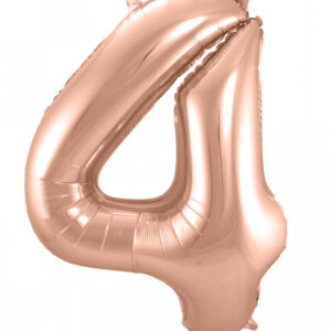 Folienballon Zahl 4 Rose Gold jetzt online kaufen