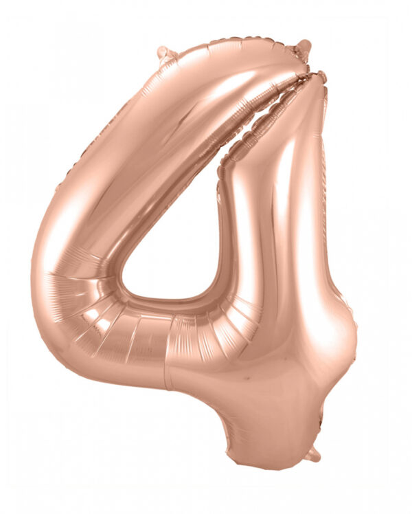 Folienballon Zahl 4 Rose Gold jetzt online kaufen