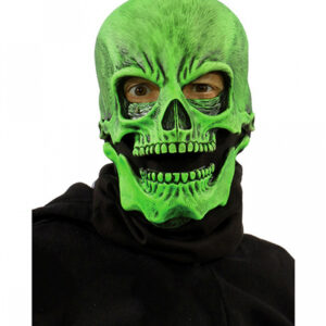 Grüne Totenschädel Maske UV Aktiv bestellen