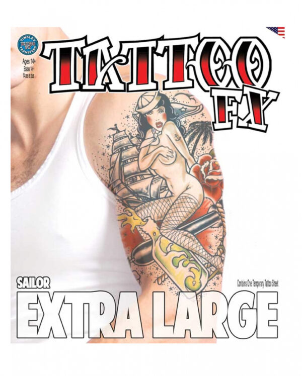 XXL Tattoo Vintage Sailor zum Aufkleben kaufen