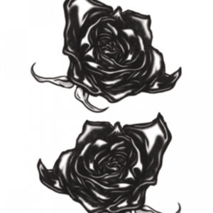 Gothic Klebetattoo schwarze Rosen bestellen
