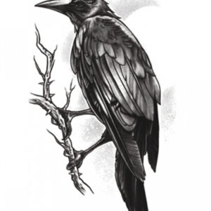 Gothic Klebetattoo Raven ➤ Fake-Tattoos bei