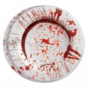 Blutige Party Teller aus Pappe 6 Stück  Halloween