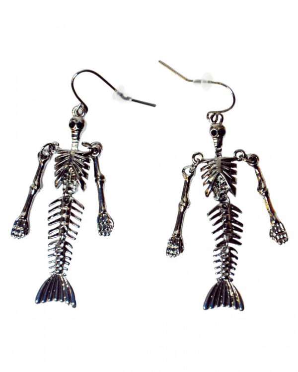 Meerjungfrau Knochenskelett Ohrringe ➔ Halloween