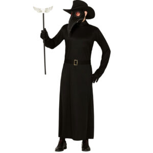 Pest Arzt Kostüm mit Schnabelmaske und Hut für Herren ◆