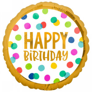 Happy Birthday Dots Party Folienballon bestellen ❤