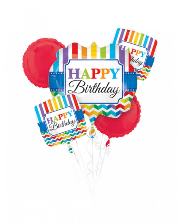 Buntes Happy Birthday Folienballon Bouquet ✰