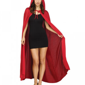 Roter Umhang mit Kapuze Unisex für Kostüme
