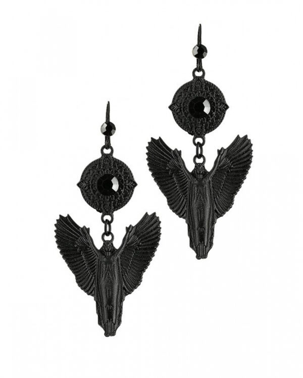 Dunkler Gothic Engel mit Flügel Ohrringe kaufen