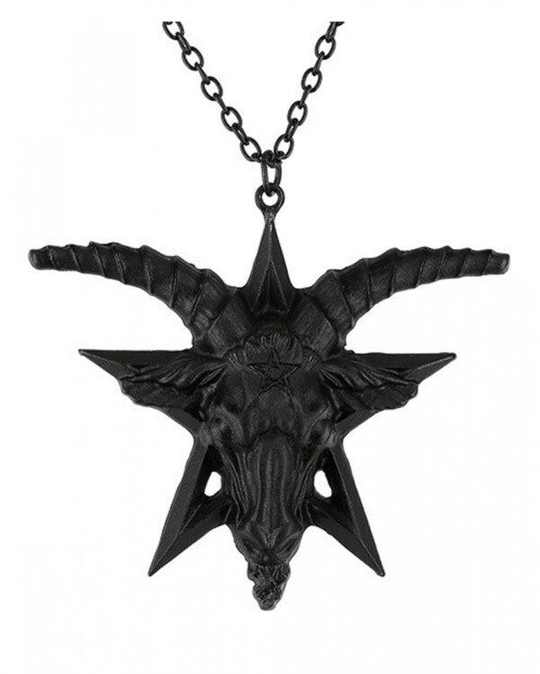 Schwarze Baphomet Gothic Halskette Kostümschmuck