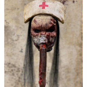 Horror Nurse Maske  Halloween Kostümzubehör